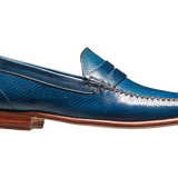 William - Navy Perf Hand Painted / Blue Saddle