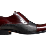 Southwold - Burgundy Hi-Shine / Black Deerskin