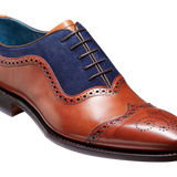 Nicholas - Antique Rosewood / Navy Suede