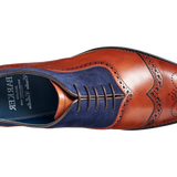 Nicholas - Antique Rosewood / Navy Suede