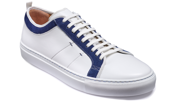 Greg - White Calf / Navy Suede