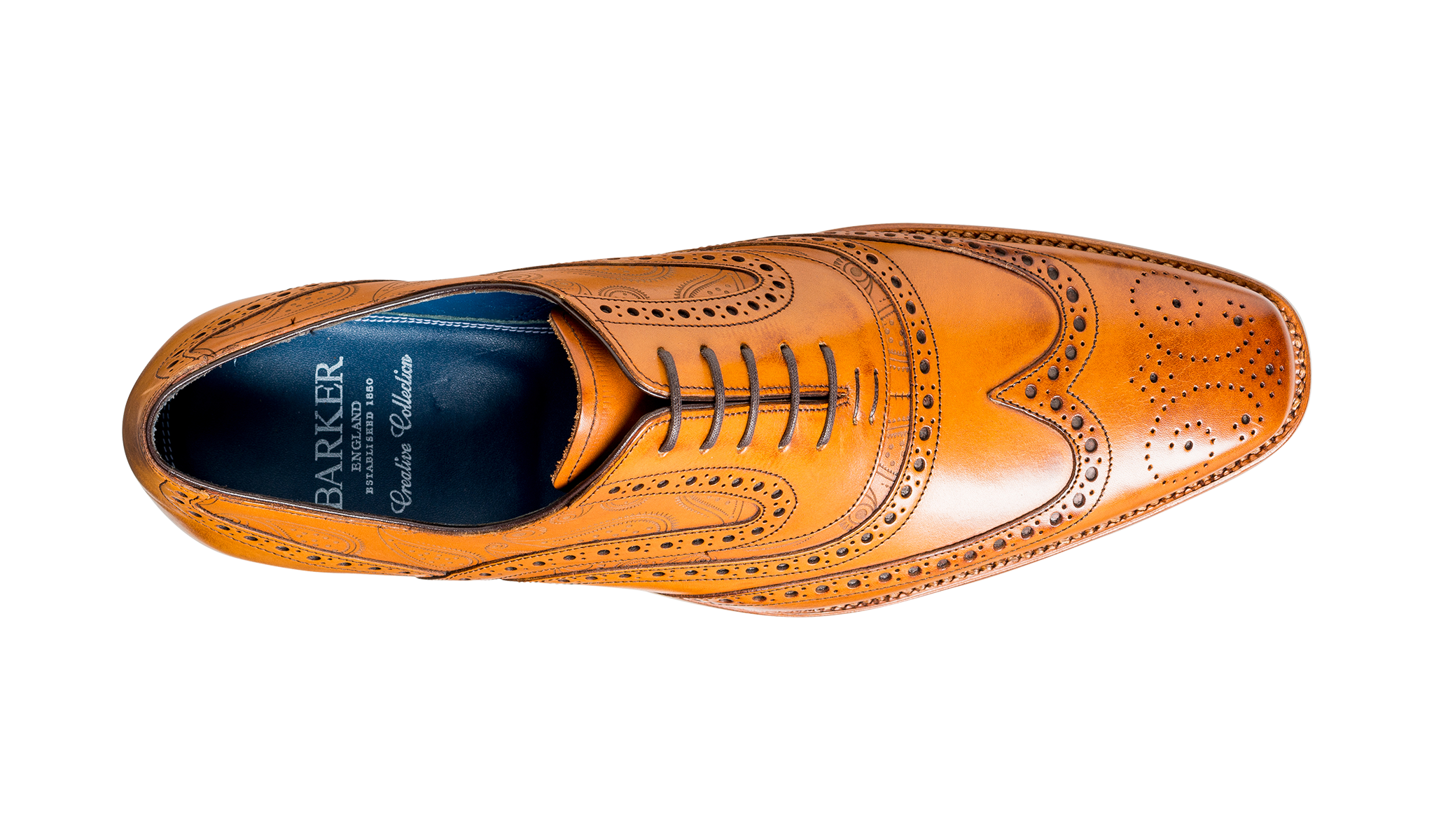 barker mcclean cedar calf paisley laser