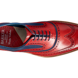 Mcclean - Red Hand Painted / Navy Suede